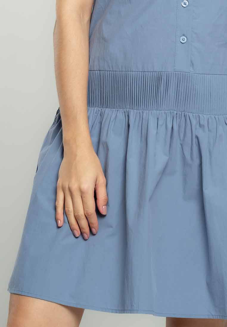 Rosy Collared Shirt Dress