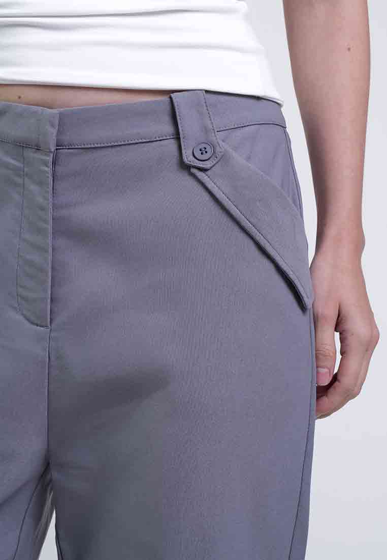 Cayla Flap-Accent Slim Fit Pants