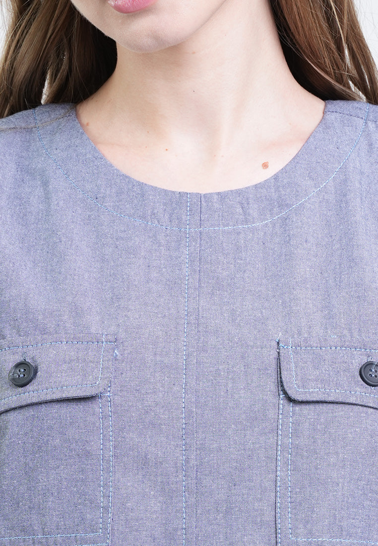 Lara Pocket-Detail Shift Dress