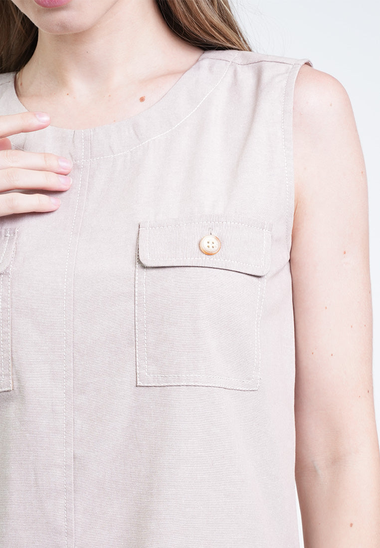 Lara Pocket-Detail Shift Dress