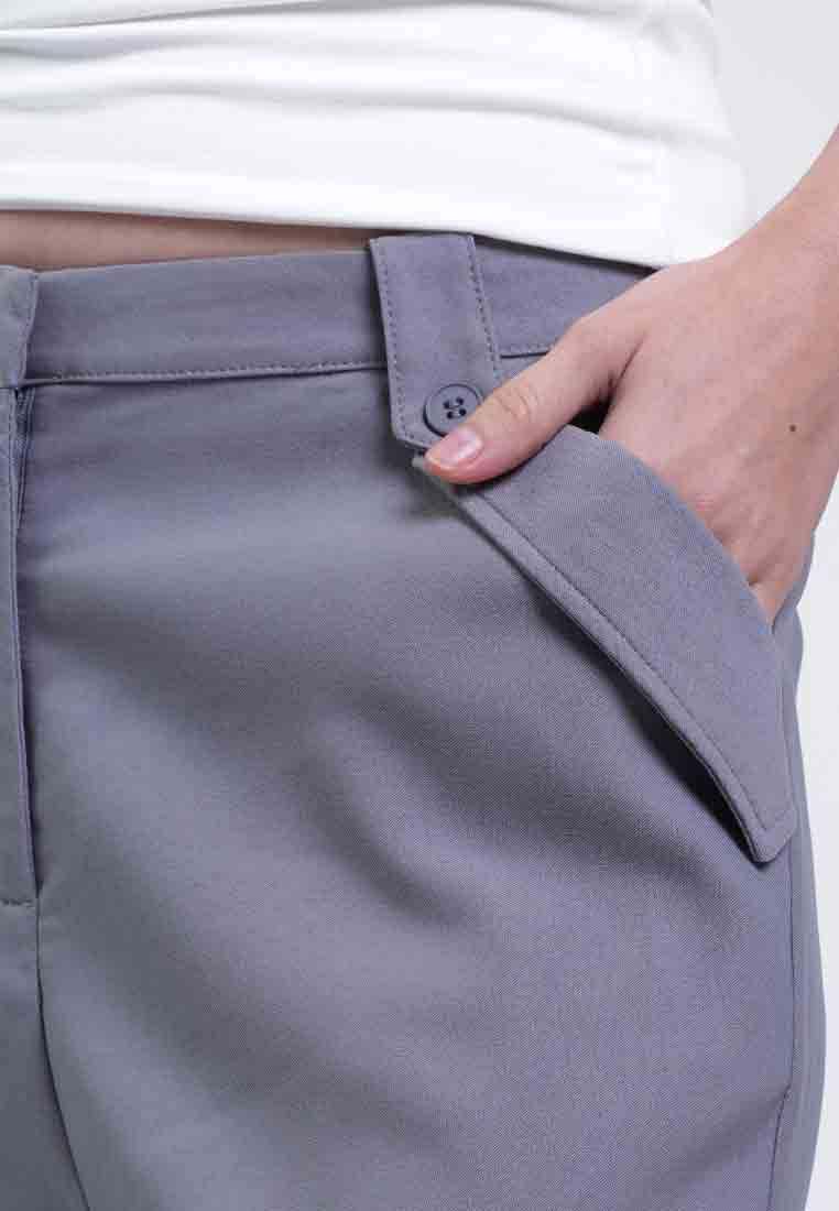 Cayla Flap-Accent Slim Fit Pants