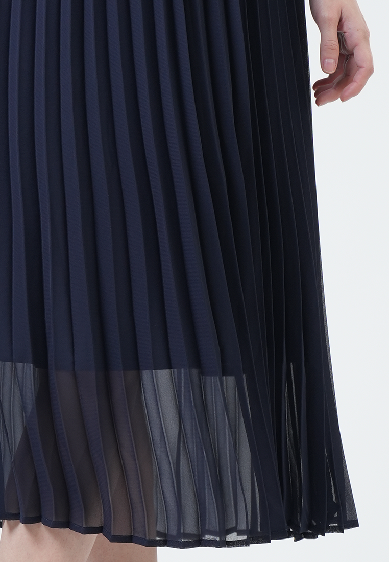 Daphne Lace Bodice Pleated Midi Dress
