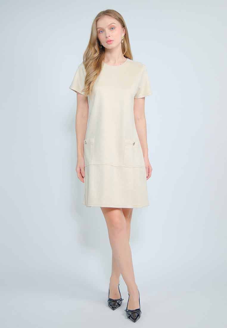 Emma Pleated Pocket Midi Dress