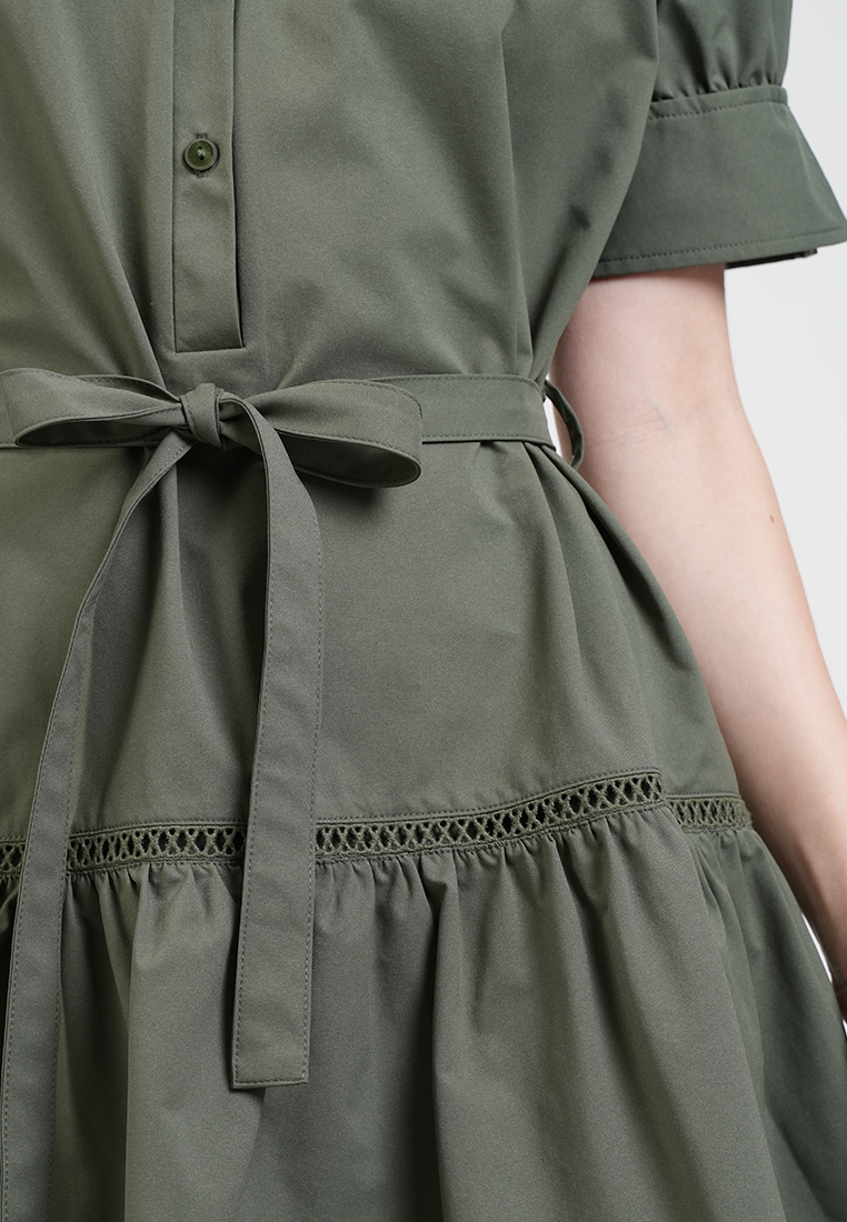 Katrina Eyelet Waist-Accent Dress