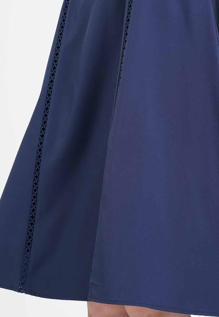 Vanessa Lace-Trim A-Line Dress
