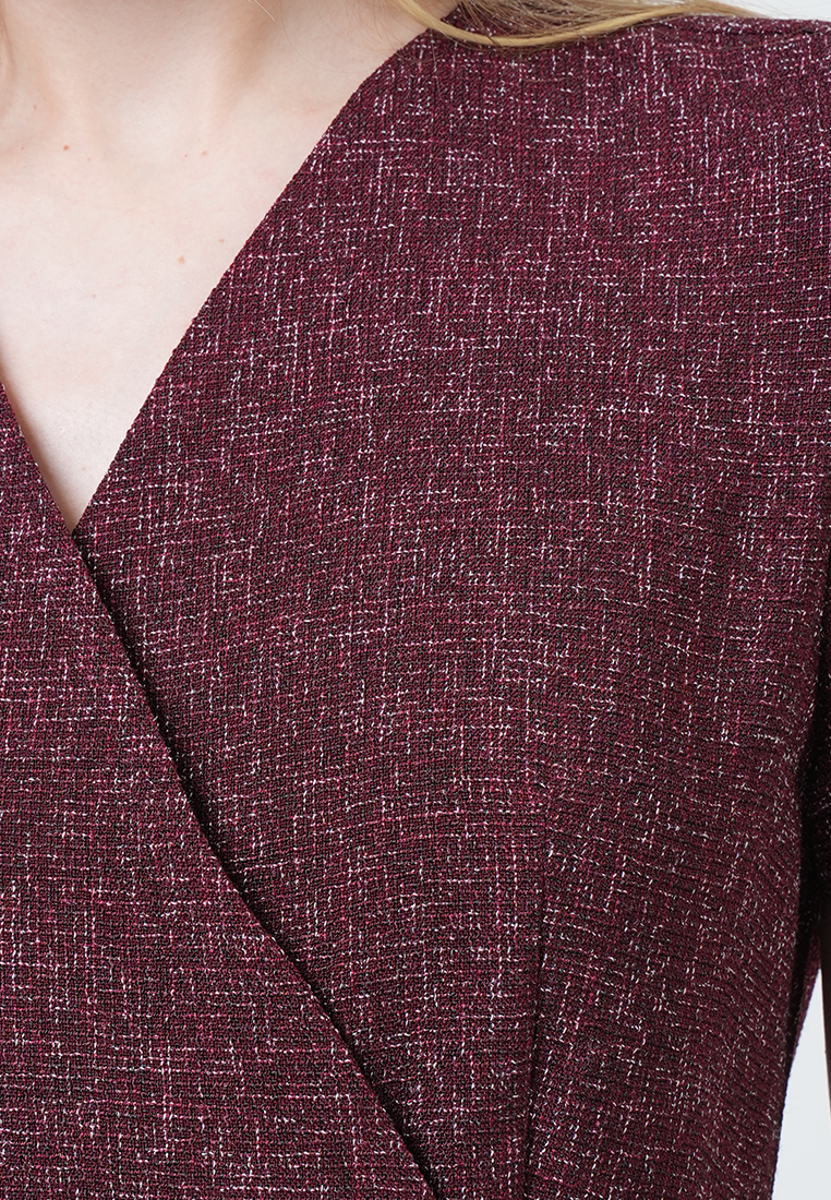 Mara Zip-Detail Tweed Shift Dress