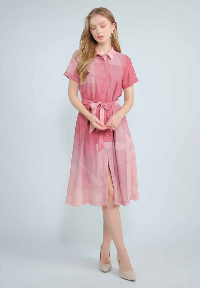 Zafira Button-down Dress with Adjustable Belt