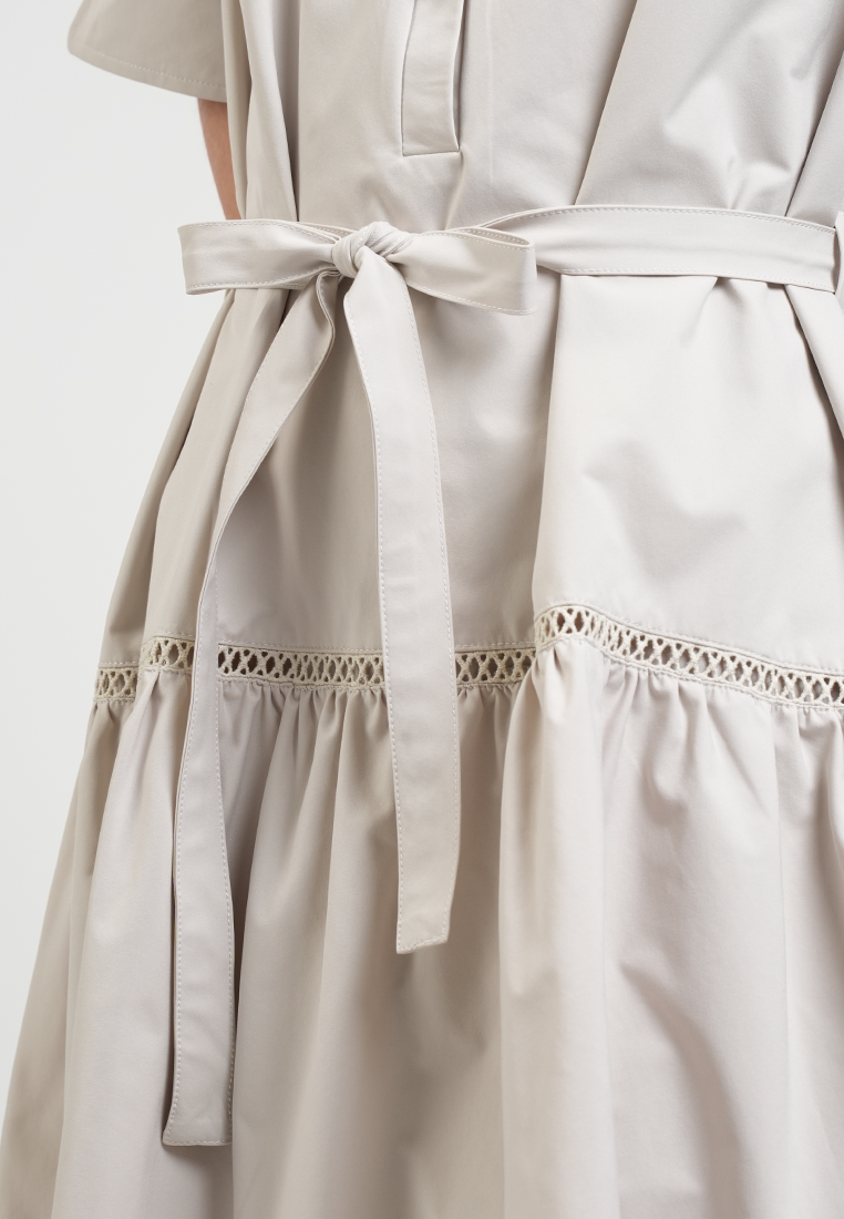 Katrina Eyelet Waist-Accent Dress
