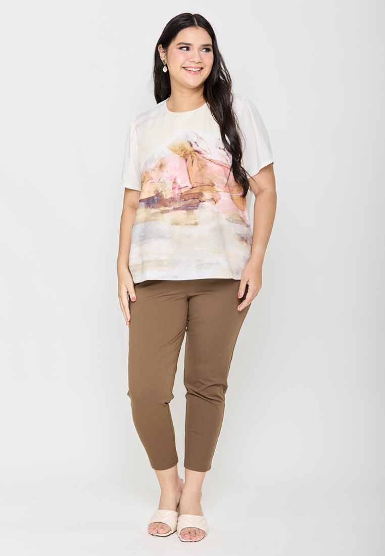 Milly Plus Size Sofiana Abstract Print Top
