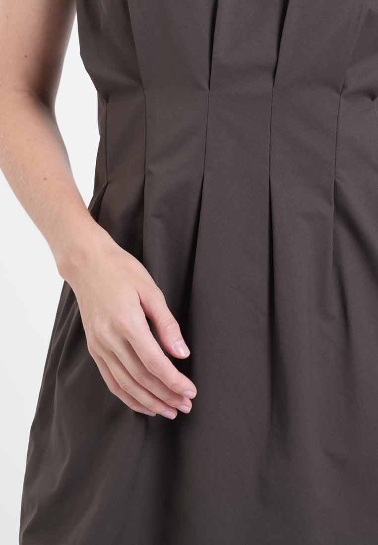 Sienna Terra Pintuck Midi Dress