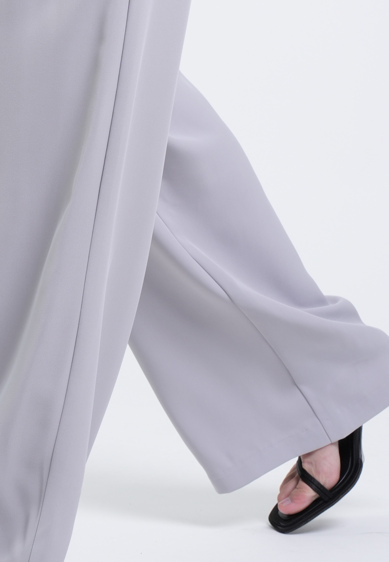 Marcelle Wide-Leg Pleated Pants