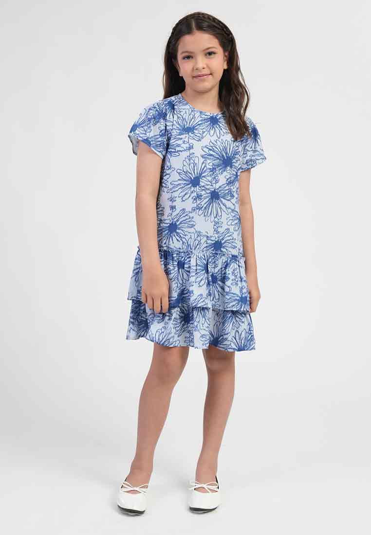 Treehouse Rosemary Floral Tiered Girl's Dress