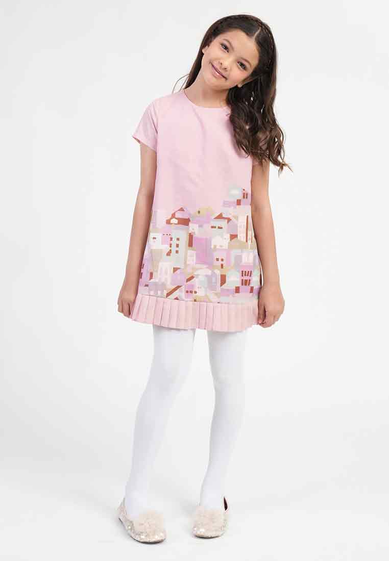 Treehouse Scavina Town Print Girl's Dress