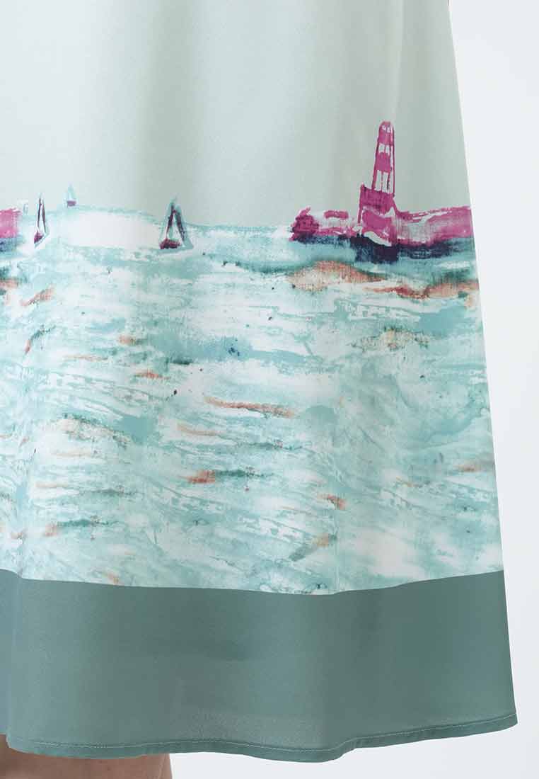 Marina Landscape A-Line Dress