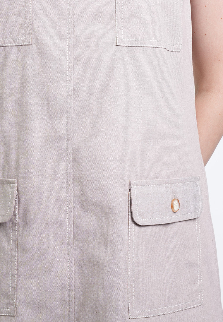 Lara Pocket-Detail Shift Dress