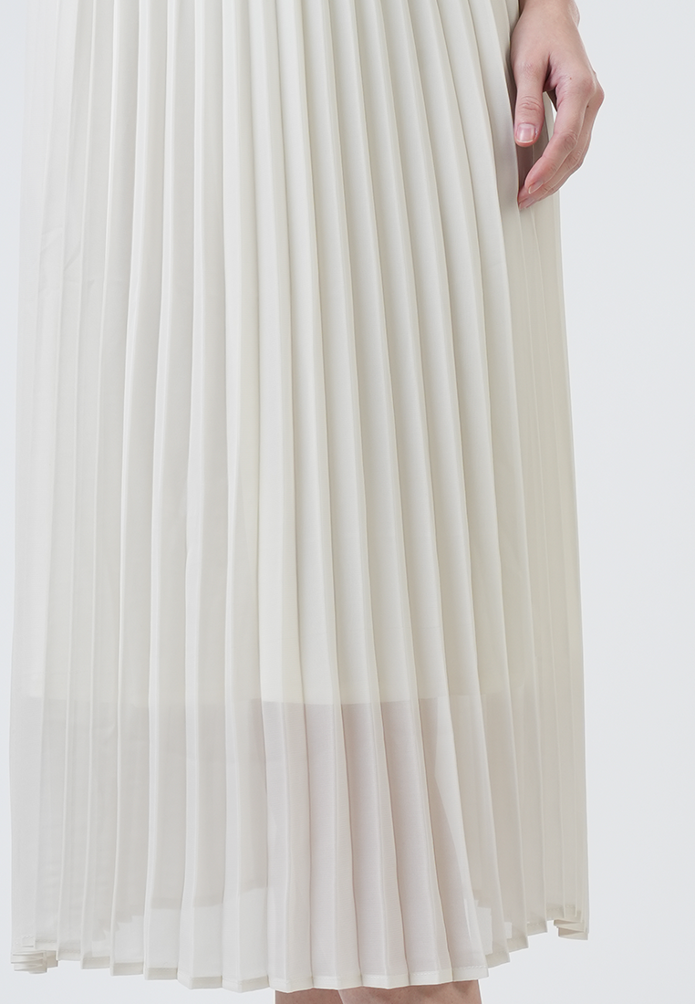 Daphne Lace Bodice Pleated Midi Dress
