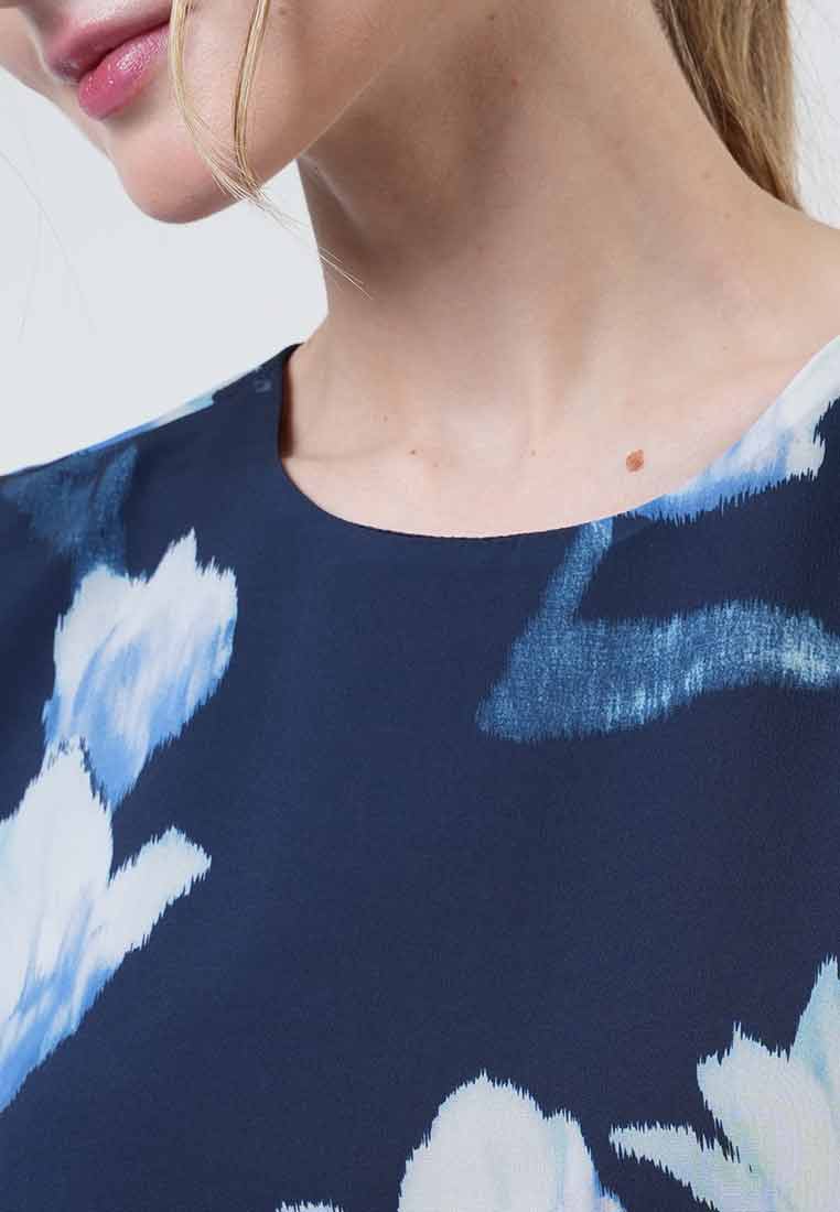 Ivy Tulip Print Double-Flutter Top