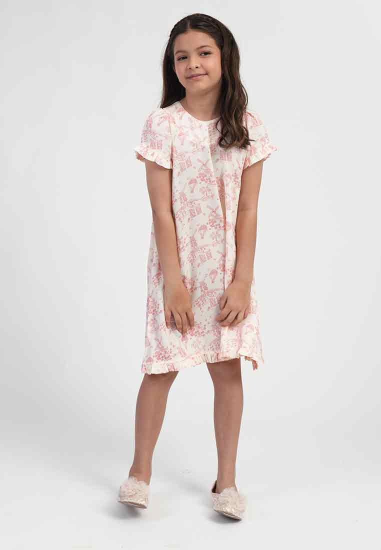 Treehouse Mayla Windmill & Balloon Print Girl's Dress