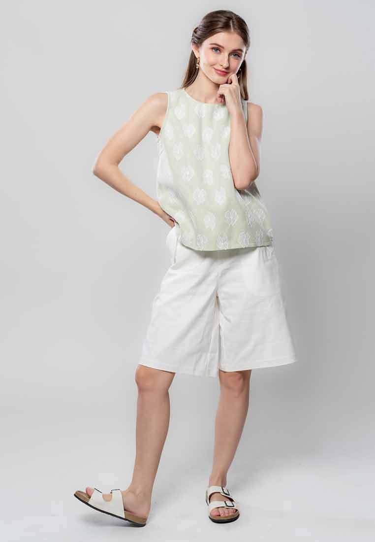 Paperdolls Elysia Rue Floral Embroidered Sleeveless Top