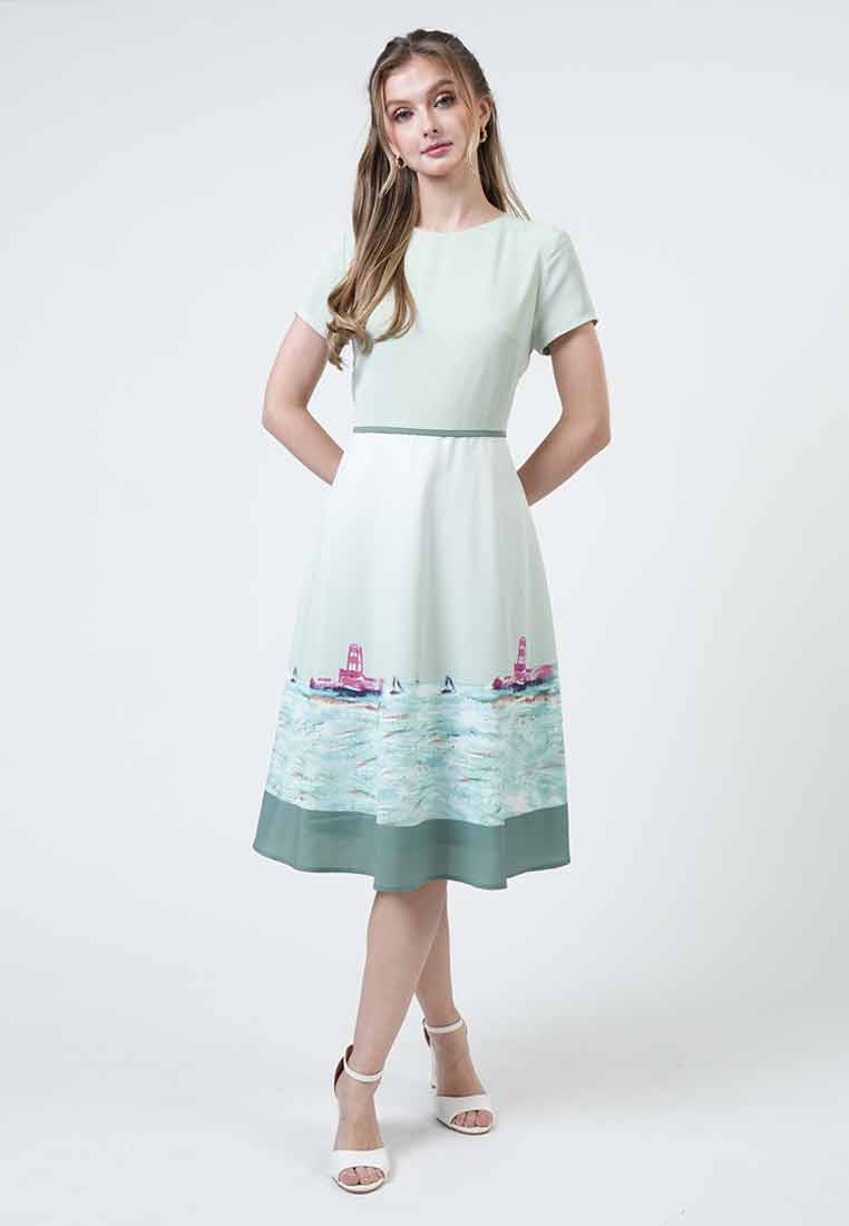 Marina Landscape A-Line Dress