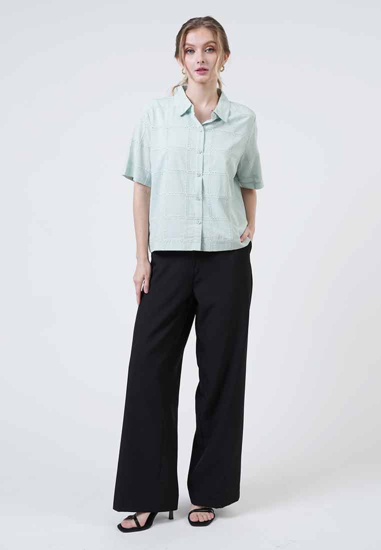 Patricia Scalloped Eyelet Blouse