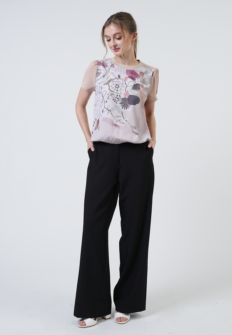 Miranda Vibrant Painterly Bloom Top