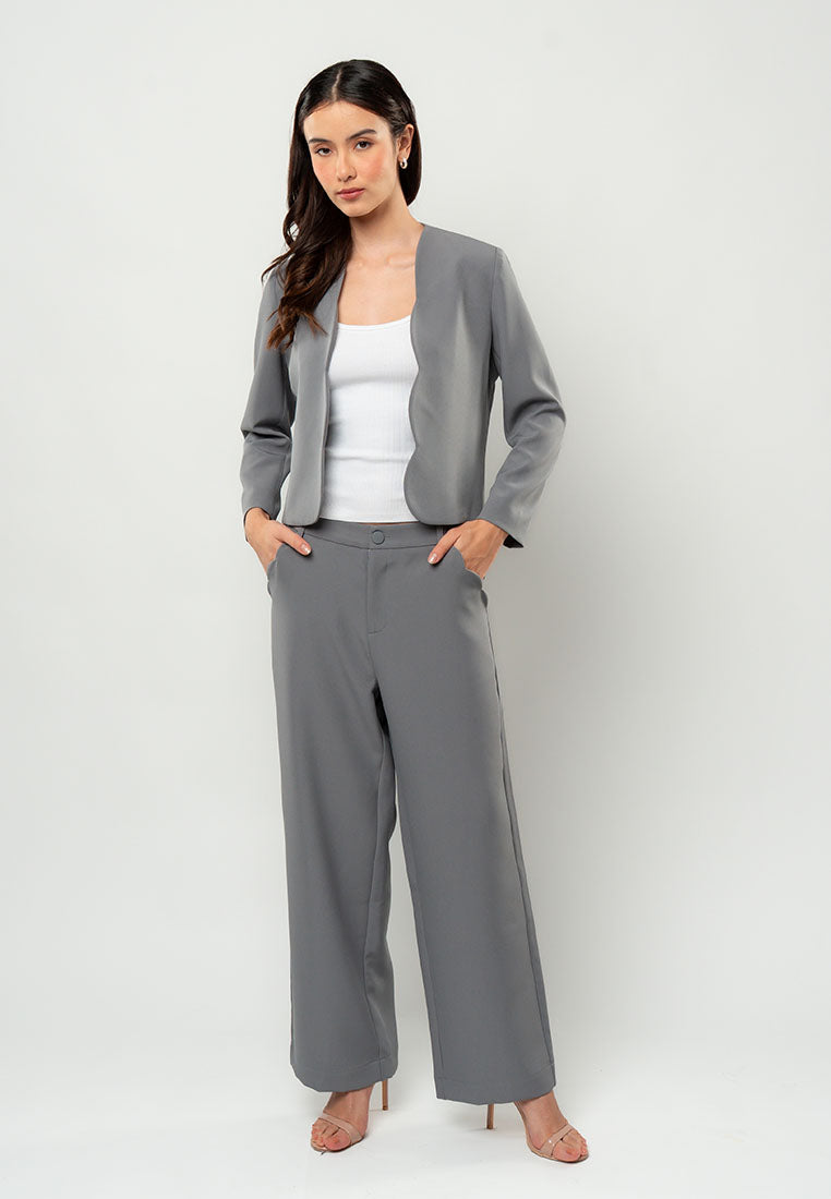 Rhian Scalloped Cropped Blazer