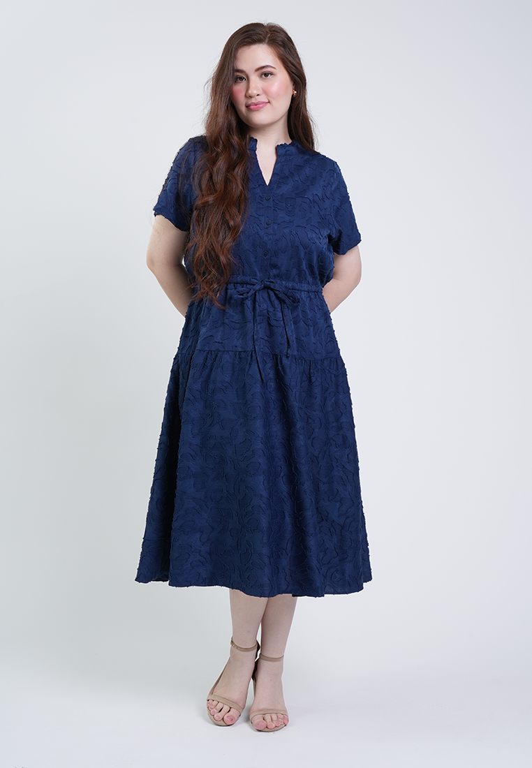 Milly Plus Size Emma Textured A-line Dress