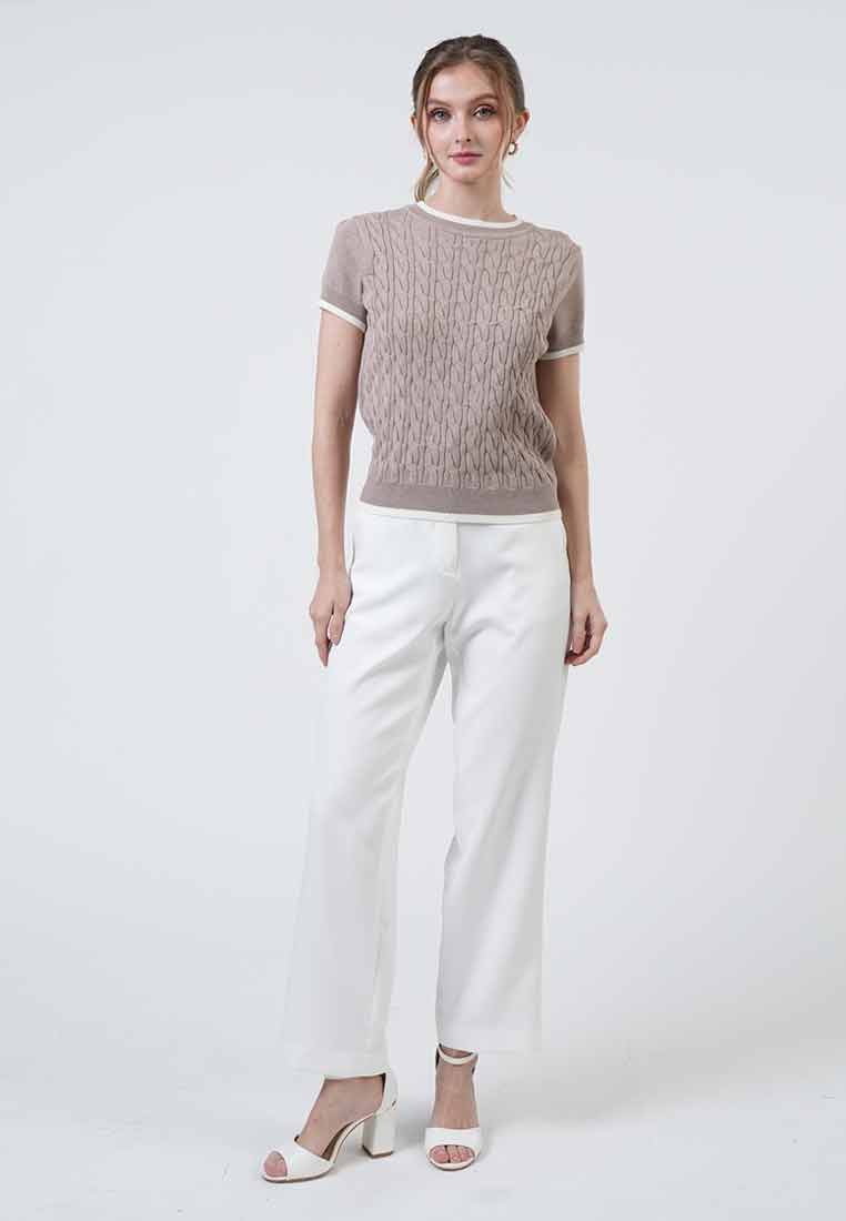 Clarisse Contrast Tipped Knit Top