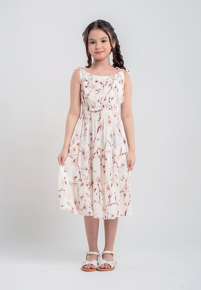 Treehouse Kids Nina Pleated Waist-Tie Girl's Dress