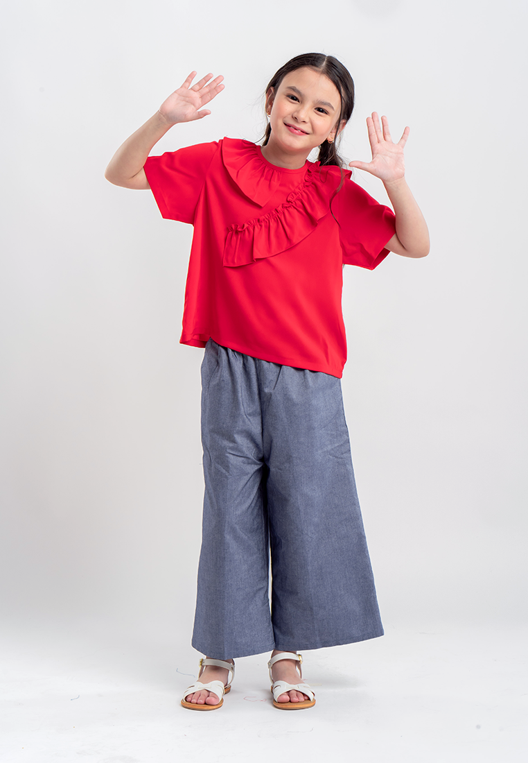 Treehouse Kids Ellianne Top with Ruffle Detail