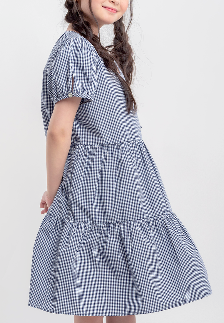 Treehouse Kids Arlette Overlap Dress in Gingham