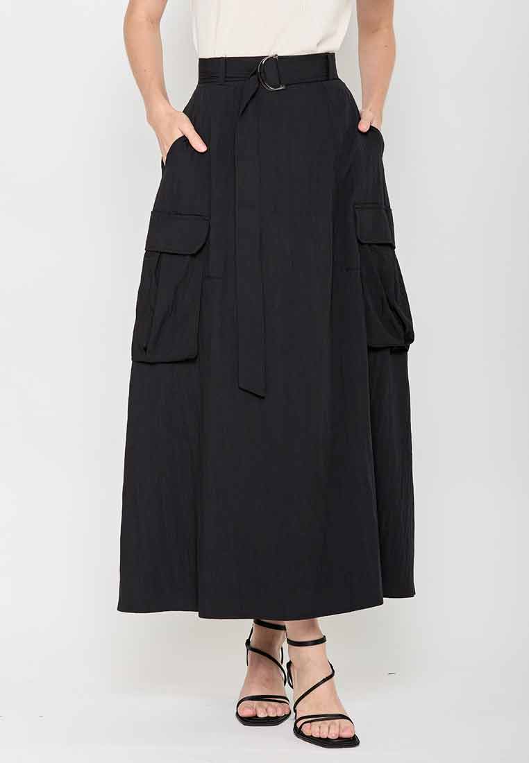 Isla Cargo Belted Maxi Skirt