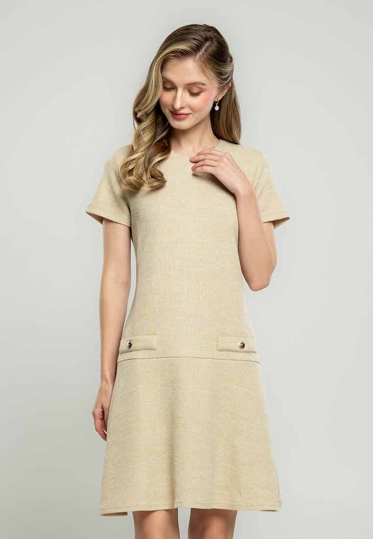 Finley Textured Knit Dress with Pocket Detail
