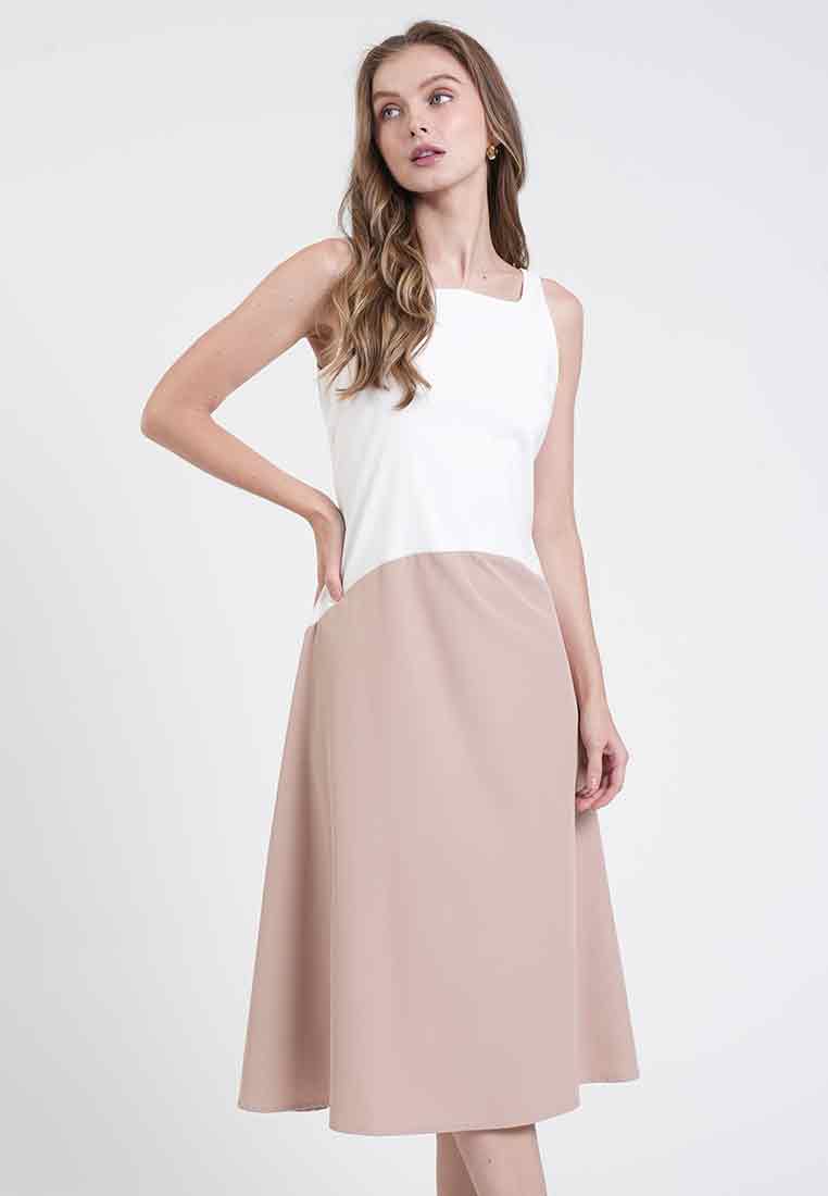 Claire Color-Block Sleeveless Dress