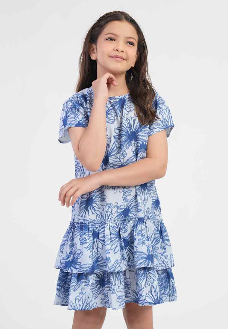 Treehouse Rosemary Floral Tiered Girl's Dress