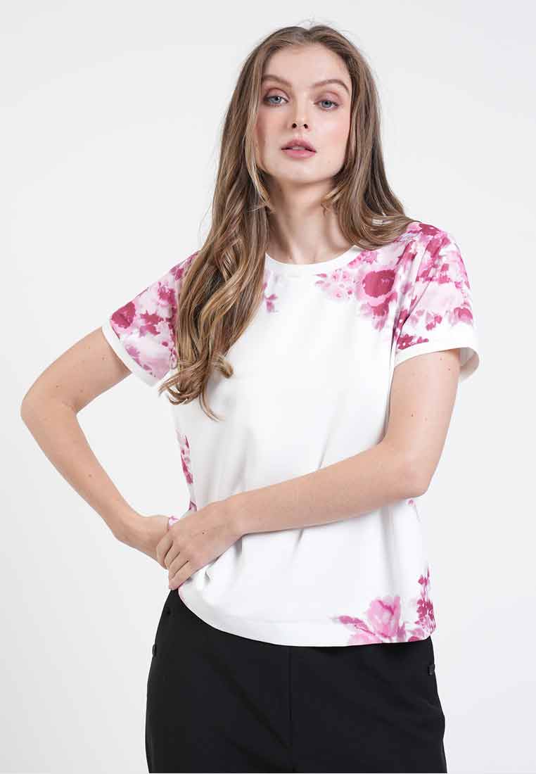 Glenda Watercolor Floral Blouse