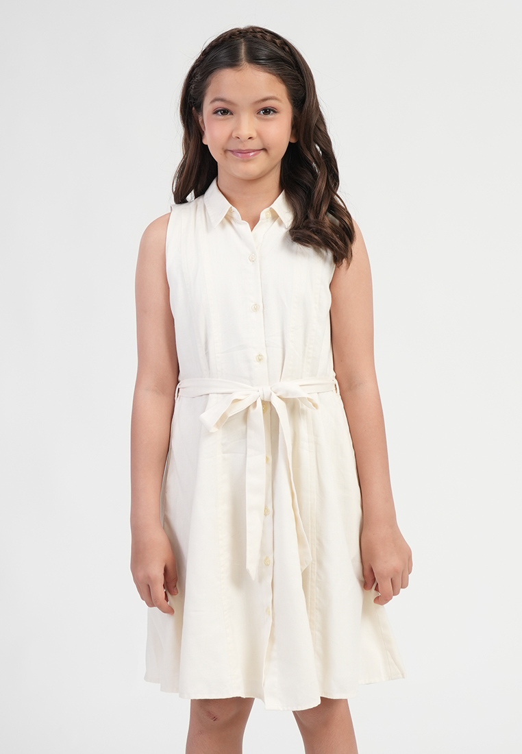 Treehouse Charlotte Button-Front Girl’s Shirt Dress