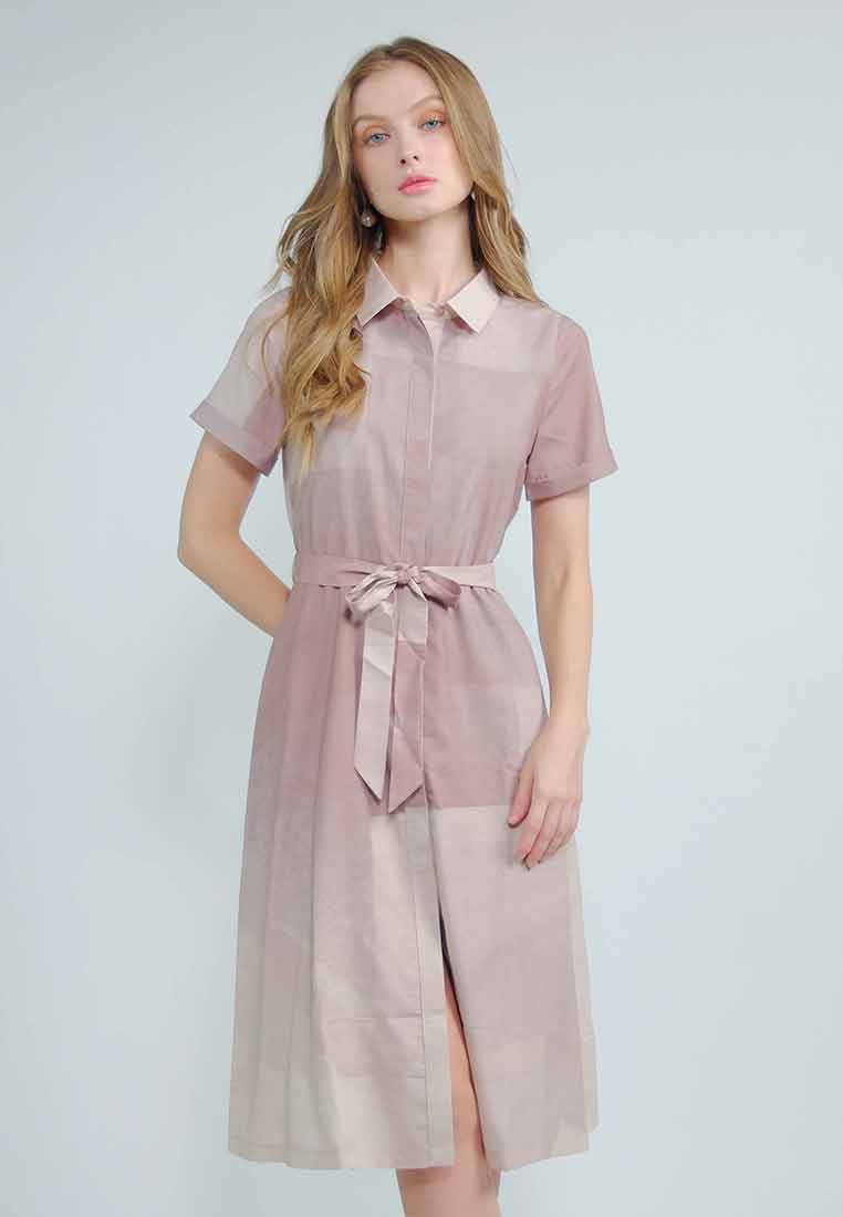 Zafira Button-down Dress with Adjustable Belt