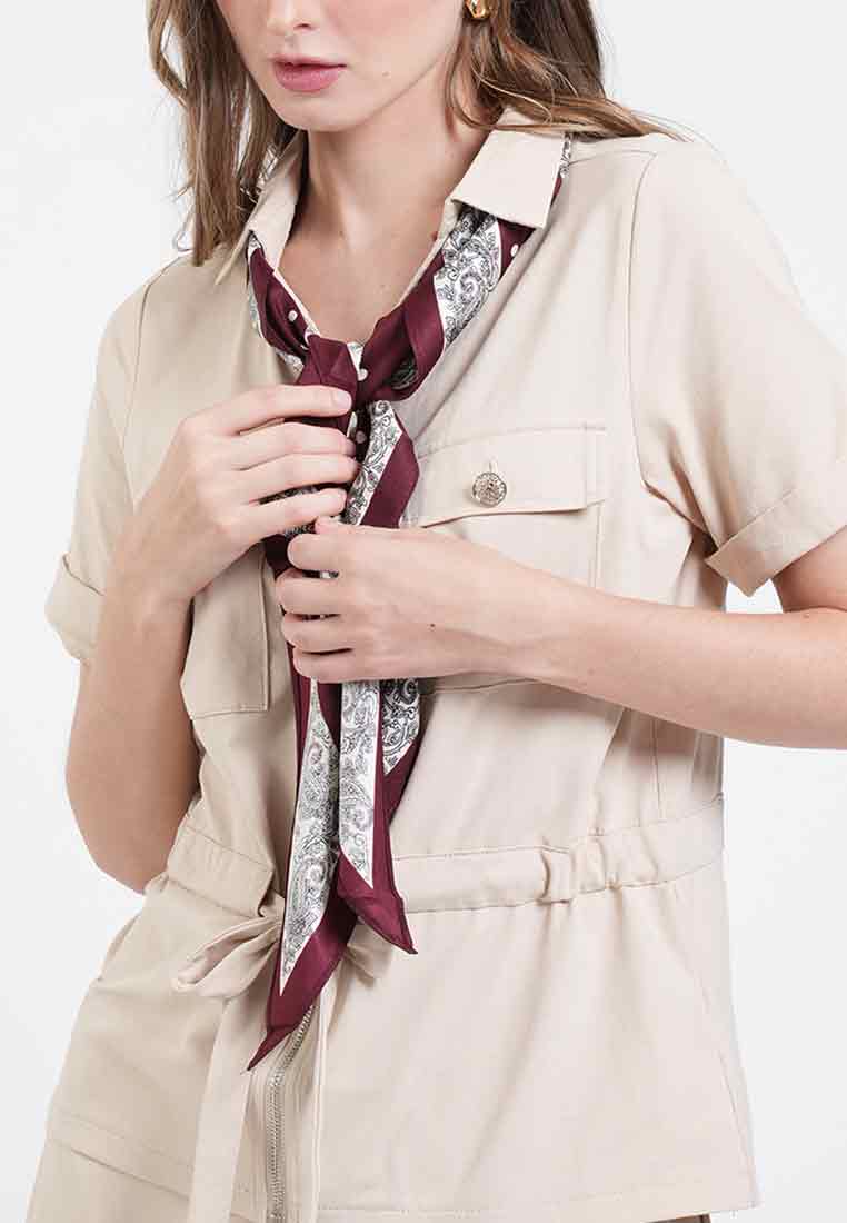 Paisley and Polka Dot Triangle Scarf