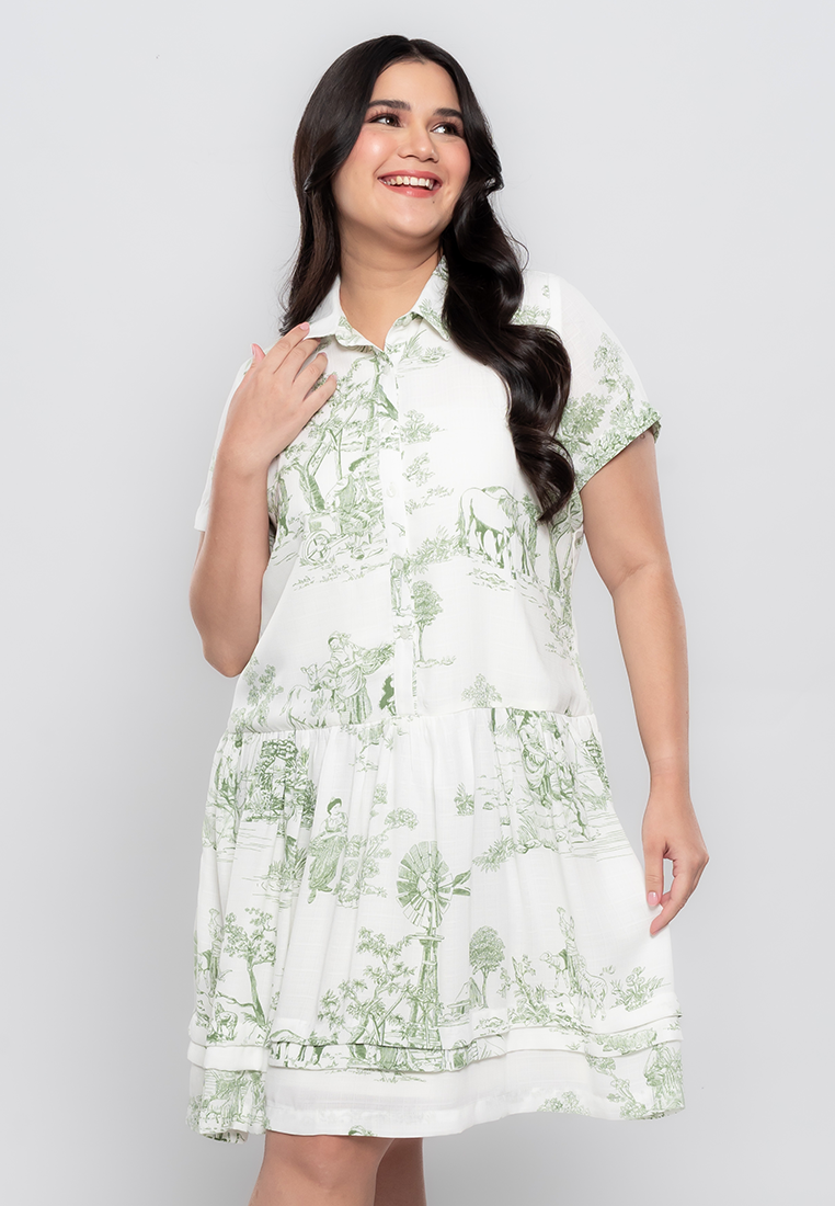 chinese dress ladies Lace & Linen} Skirted Romper & Dress Set  The Paper Doll Clothing