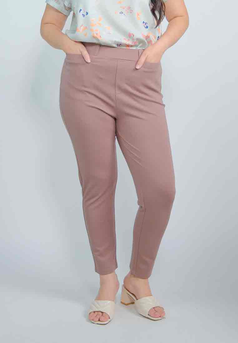 Milly Plus Size Ariyah Spandex Pants with Pocket Detail