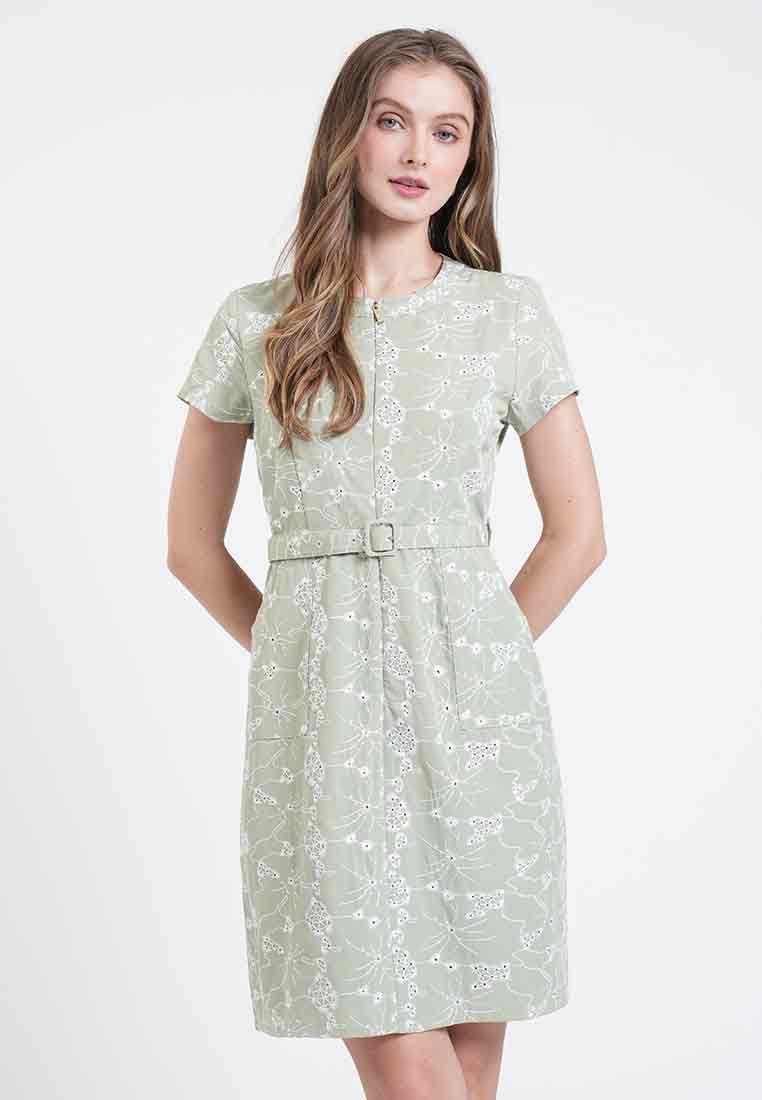 Agatha Embroidered Shift Dress