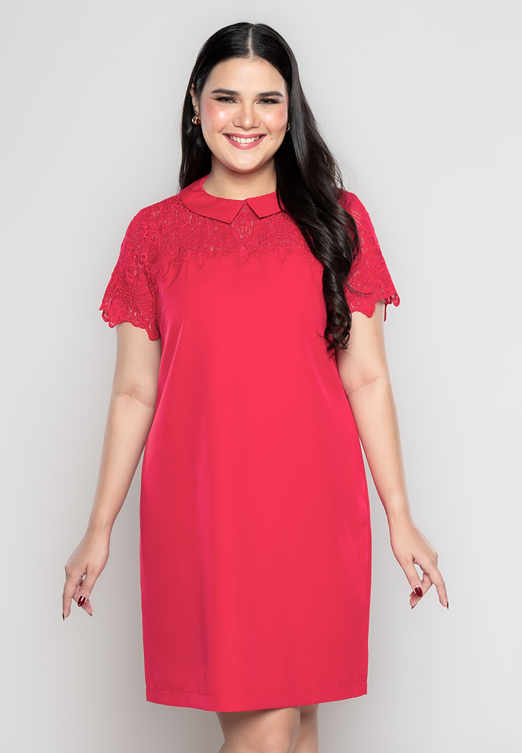 Milly Plus Size Matilda Shift Dress with Peter Pan Collar – Paperdolls
