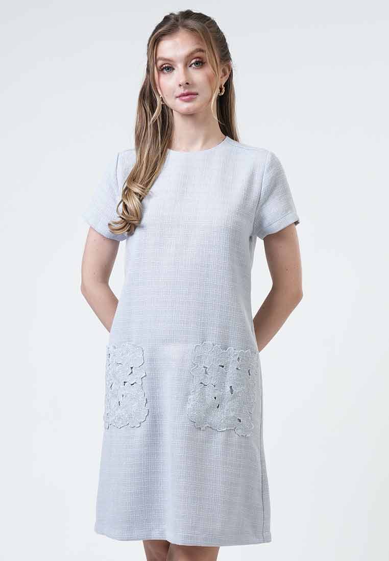 Margaret Pocket Tweed Shift Dress