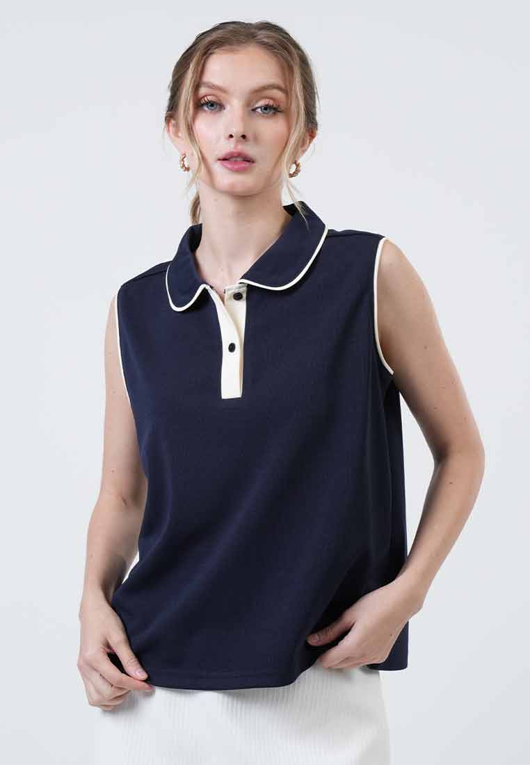 Cassy Contrast Trim Knit Top
