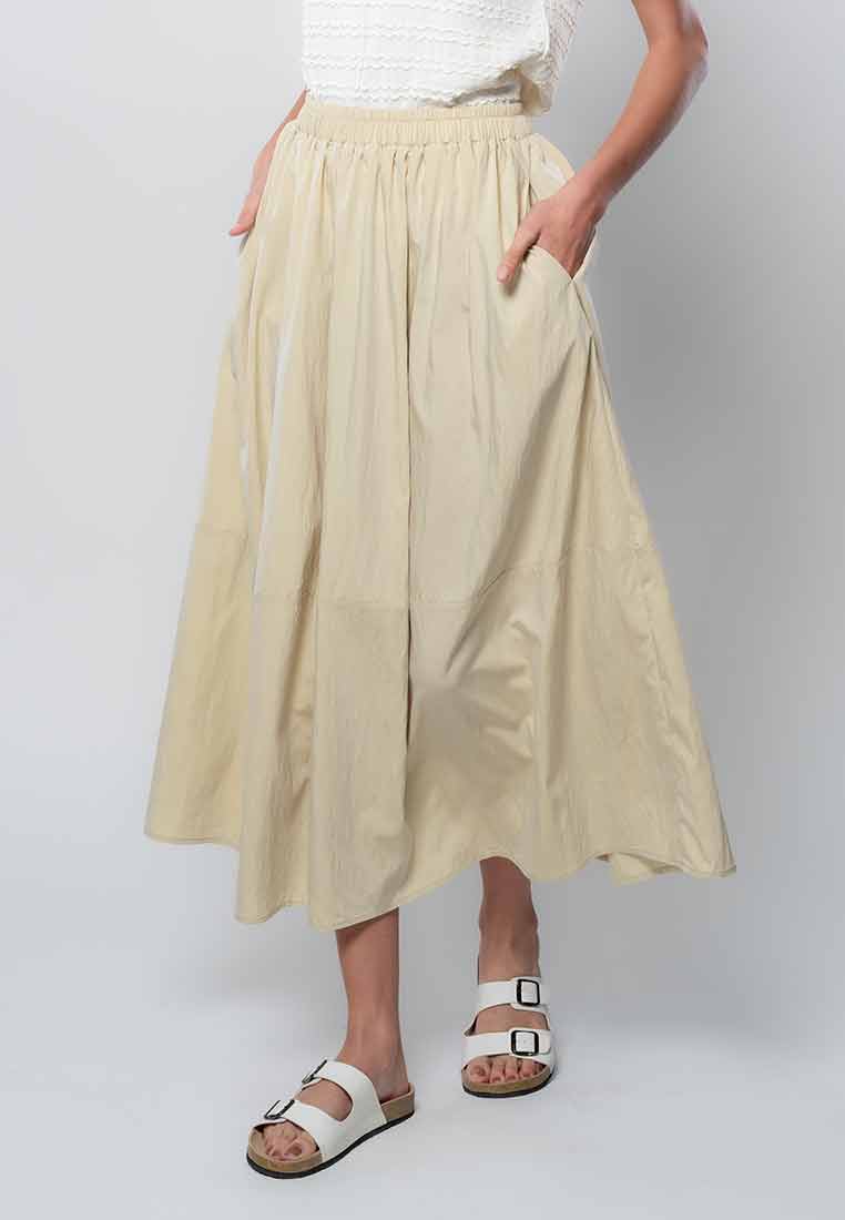 Nyssaia Shirred A-line Skirt