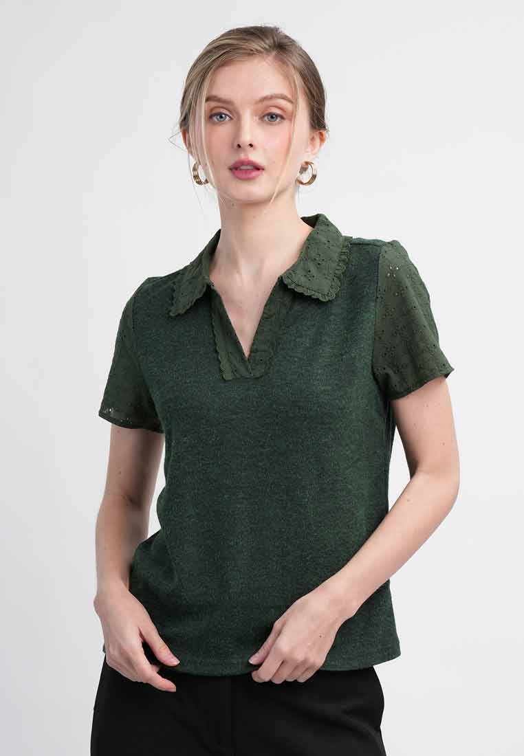 Chloe Eyelet Embroidery Button-up Shirt