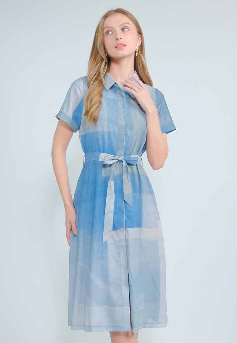 Zafira Button-down Dress with Adjustable Belt