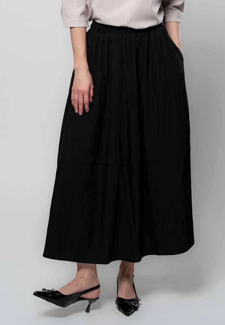 Nyssaia Shirred A-line Skirt
